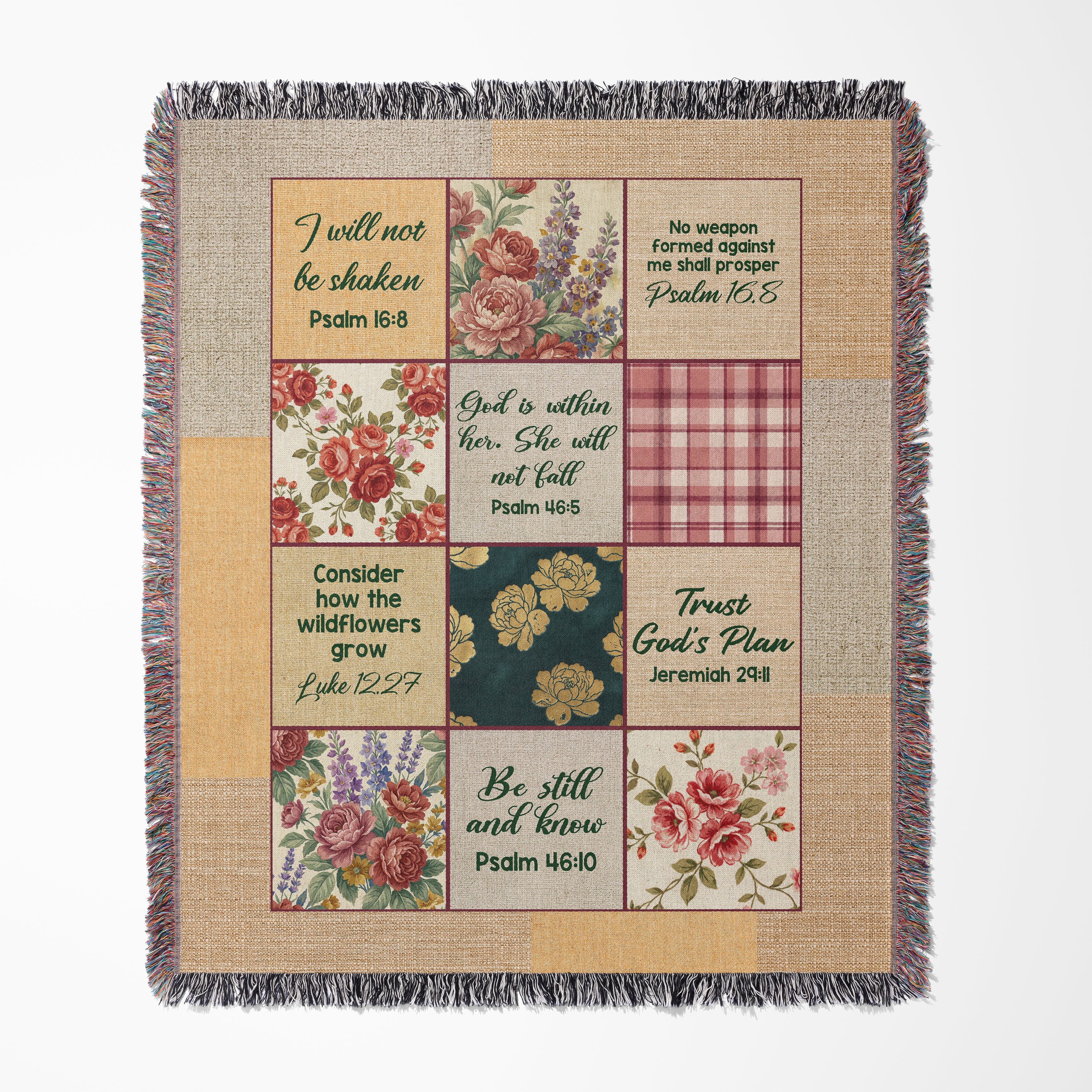 Patchwork of Promise – Christian Woven Blanket