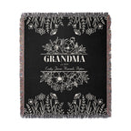 Grandma Floral Woven Blanket – Personalized Gift for Grandma