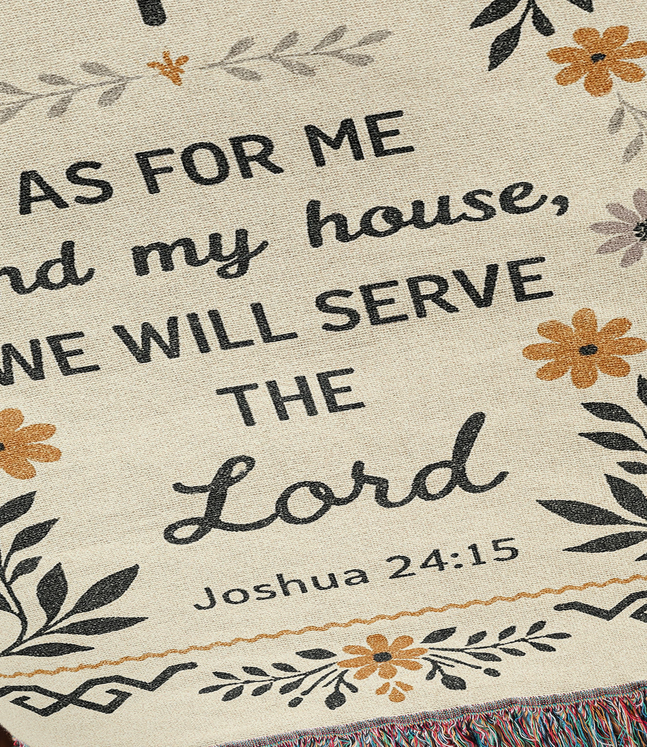 "As For Me and My House – Joshua 24:15" Woven Blanket
