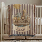 Noah’s Ark Blessing – Custom Baby Woven Blanket