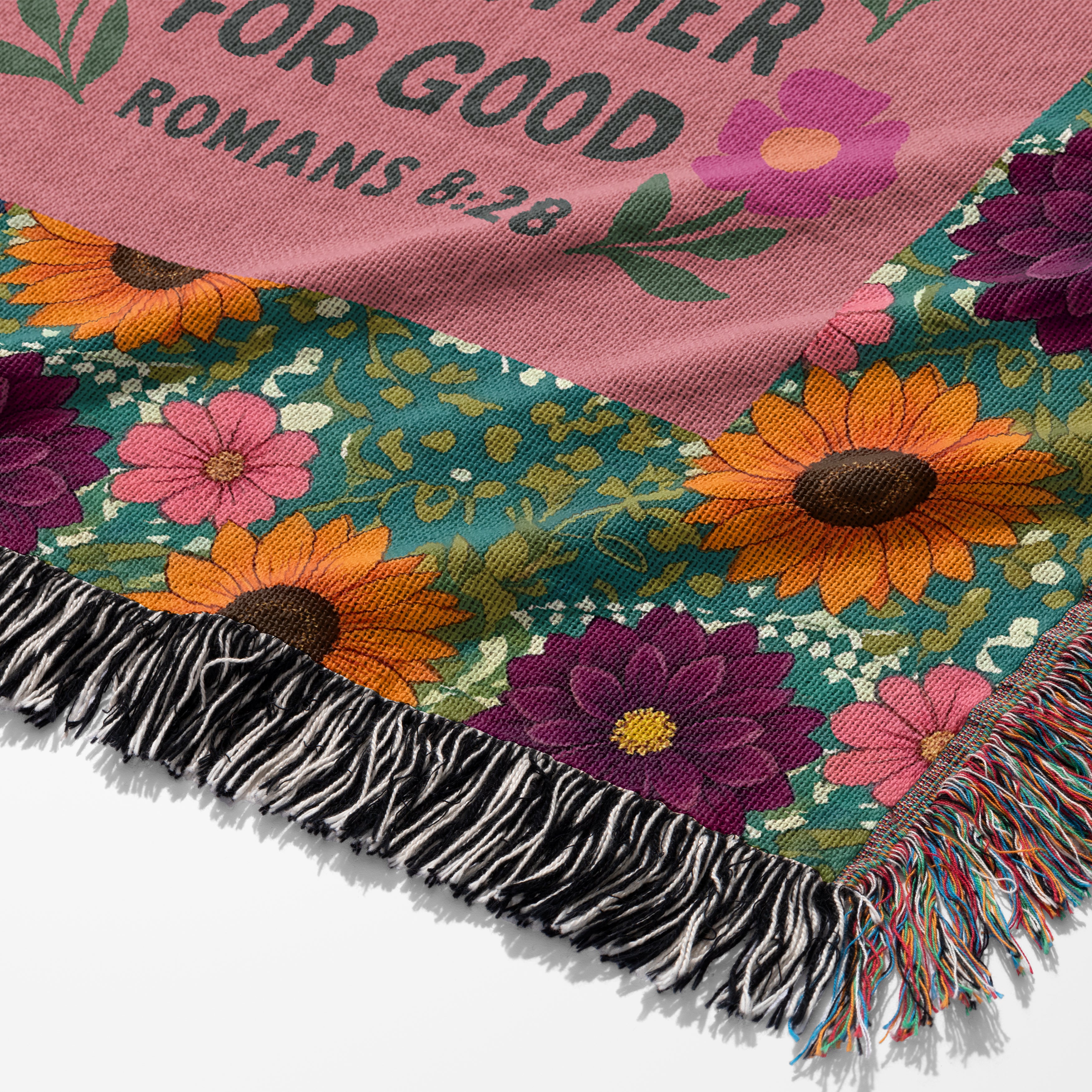 Faith in Bloom Woven Blanket