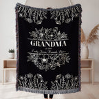 Grandma Floral Woven Blanket – Personalized Gift for Grandma