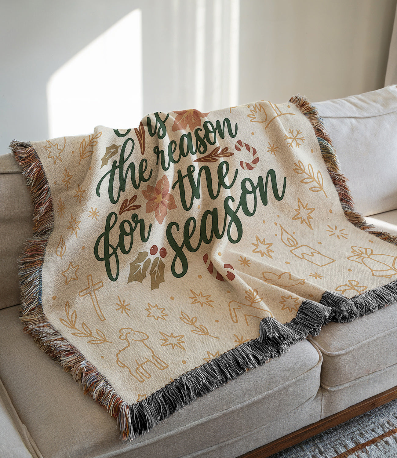 “Jesus is the reason for the season” Woven Blanket