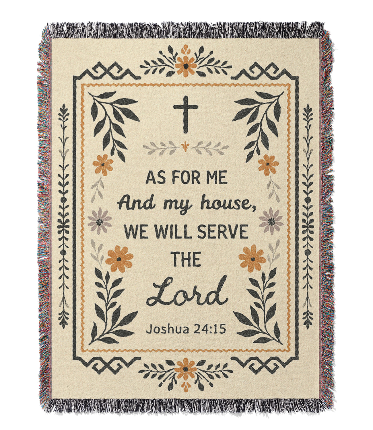 "As For Me and My House – Joshua 24:15" Woven Blanket