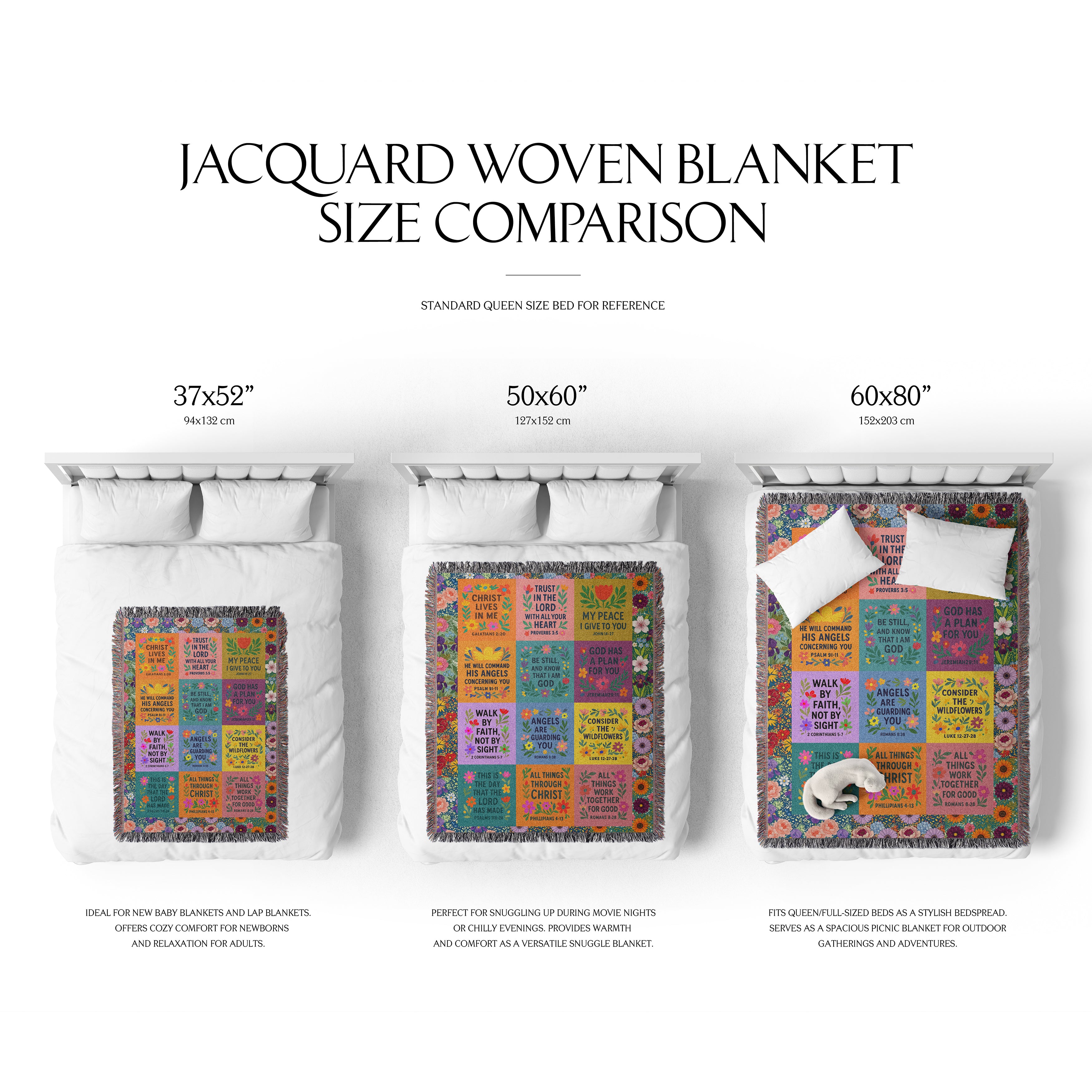 Faith in Bloom Woven Blanket