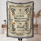 "As For Me and My House – Joshua 24:15" Woven Blanket