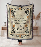 "As For Me and My House – Joshua 24:15" Woven Blanket