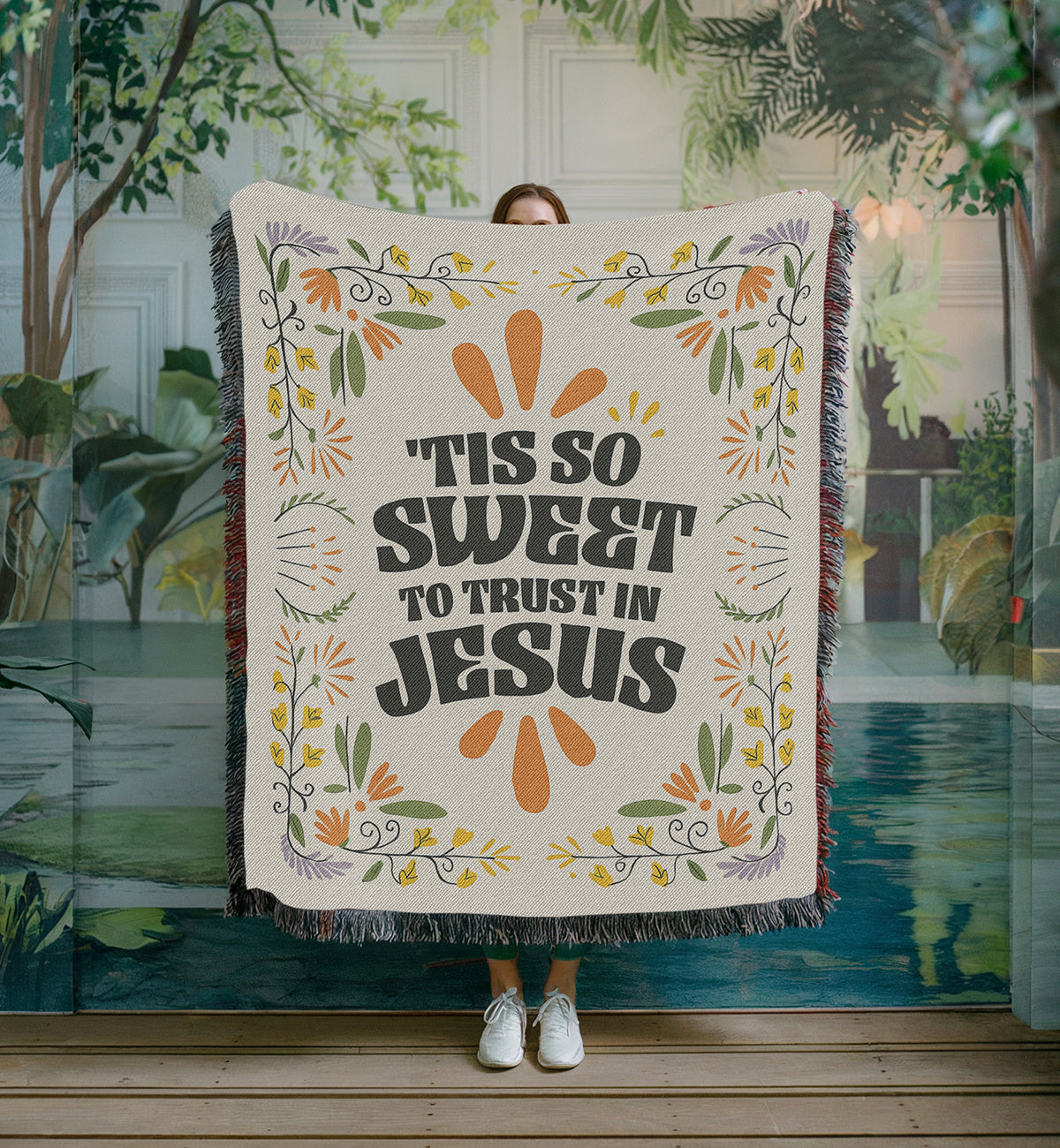 “’Tis So Sweet to Trust in Jesus” Woven Blanket