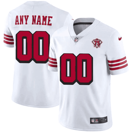 49ers 1996 Throwback/ 75th Patch Vapor Limited Custom Jersey - All Stitched SF49_KDZ - KINDOZY