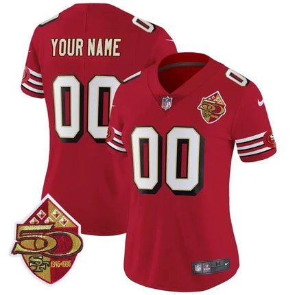 49ers 1996 Throwback/ 75th Patch Vapor Limited Custom Jersey - All Stitched SF49_KDZ - KINDOZY