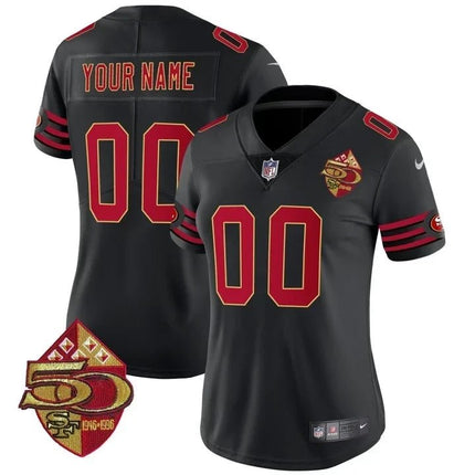 49ers 1996 Throwback/ 75th Patch Vapor Limited Custom Jersey - All Stitched SF49_KDZ - KINDOZY