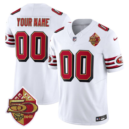 49ers 1996 Throwback/ 75th Patch Vapor Limited Custom Jersey - All Stitched SF49_KDZ - KINDOZY