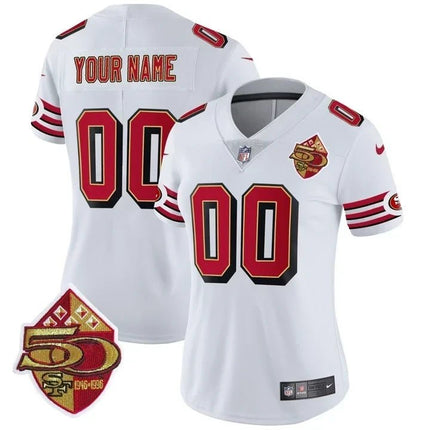 49ers 1996 Throwback/ 75th Patch Vapor Limited Custom Jersey - All Stitched SF49_KDZ - KINDOZY