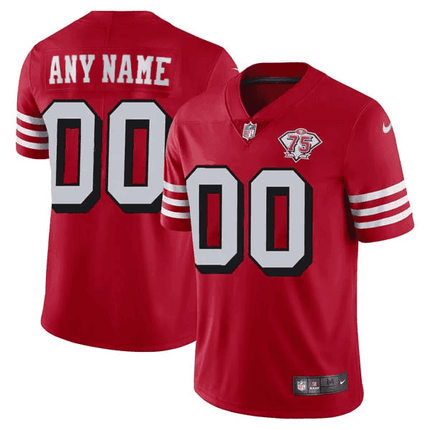 49ers 1996 Throwback/ 75th Patch Vapor Limited Custom Jersey - All Stitched SF49_KDZ - KINDOZY