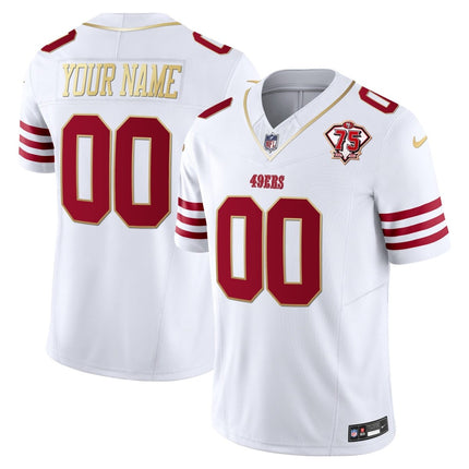 49ers 2023 Vapor Gold Trim Limited Custom Jersey - All Stitched SF49_KDZ - KINDOZY
