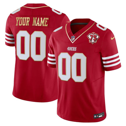 49ers 2023 Vapor Gold Trim Limited Custom Jersey - All Stitched SF49_KDZ - KINDOZY