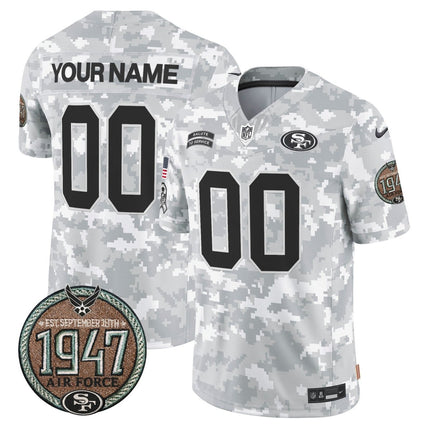 49ers 2024 Salute to Service Establishment Year Patch Vapor Limited Custom Jersey - All Stitched SF49_KDZ - KINDOZY