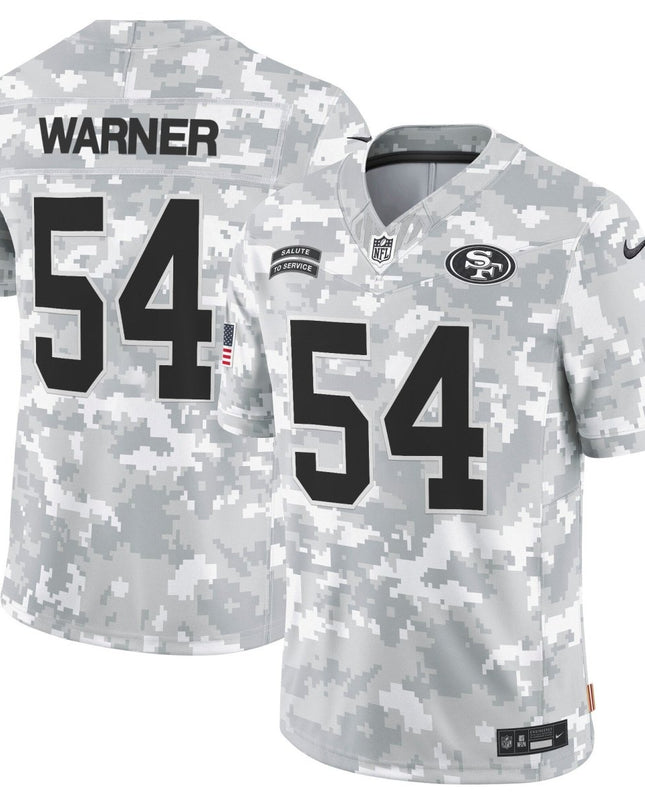 49ers 2024 Salute to Service Vapor Limited Jersey - Arctic Camo - All Stitched SF49_KDZ - KINDOZY