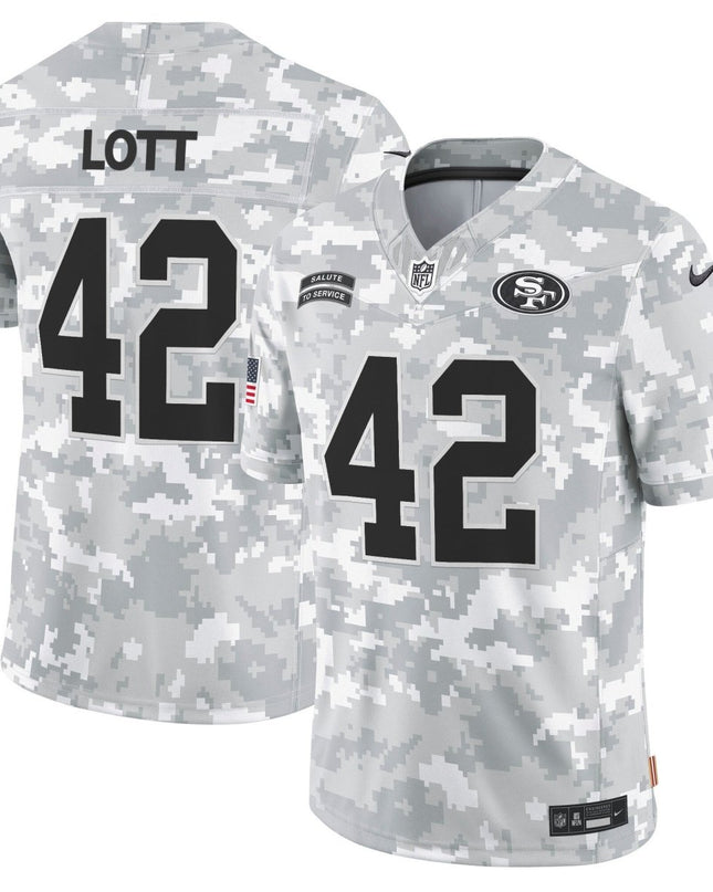 49ers 2024 Salute to Service Vapor Limited Jersey - Arctic Camo - All Stitched SF49_KDZ - KINDOZY