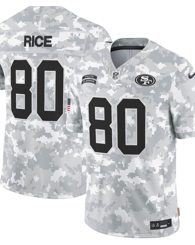 49ers 2024 Salute to Service Vapor Limited Jersey - Arctic Camo - All Stitched SF49_KDZ - KINDOZY