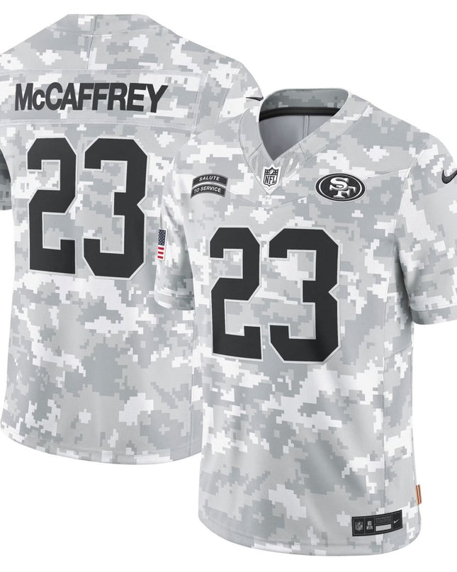 49ers 2024 Salute to Service Vapor Limited Jersey - Arctic Camo - All Stitched SF49_KDZ - KINDOZY