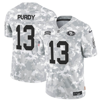 49ers 2024 Salute to Service Vapor Limited Jersey - Arctic Camo - All Stitched SF49_KDZ - KINDOZY