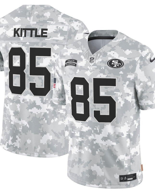 49ers 2024 Salute to Service Vapor Limited Jersey - Arctic Camo - All Stitched SF49_KDZ - KINDOZY