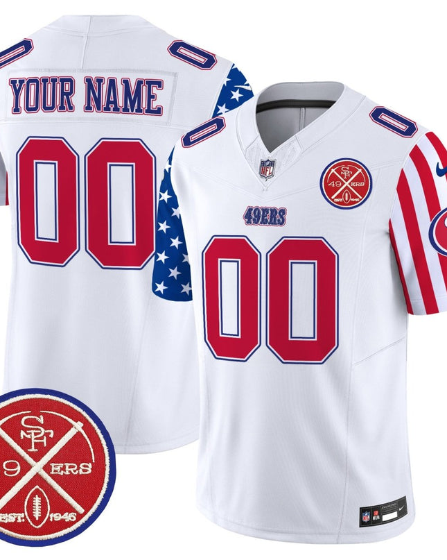 49ers American Style Vapor Limited Custom Jersey - All Stitched SF49_KDZ - KINDOZY