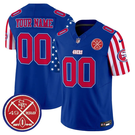 49ers American Style Vapor Limited Custom Jersey - All Stitched SF49_KDZ - KINDOZY