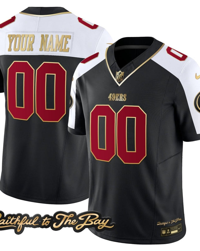 49ers Faithful To The Bay Patch Vapor Custom Jersey V3 - All Stitched SF49_KDZ - KINDOZY
