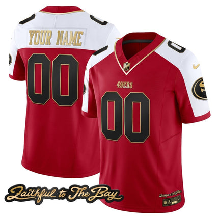 49ers Faithful To The Bay Patch Vapor Custom Jersey V3 - All Stitched SF49_KDZ - KINDOZY
