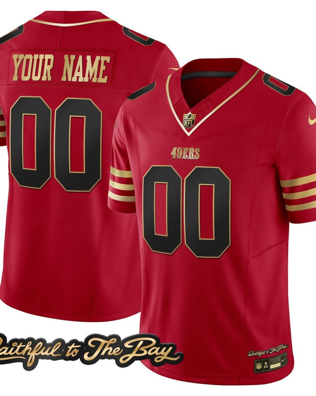 49ers Faithful To The Bay Patch Vapor Custom Jersey V3 - All Stitched SF49_KDZ - KINDOZY