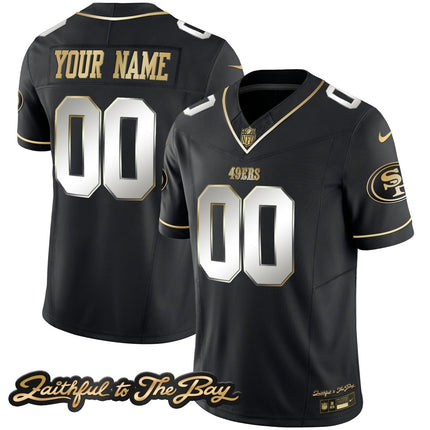 49ers Faithful To The Bay Patch Vapor Custom Jersey V3 - All Stitched SF49_KDZ - KINDOZY