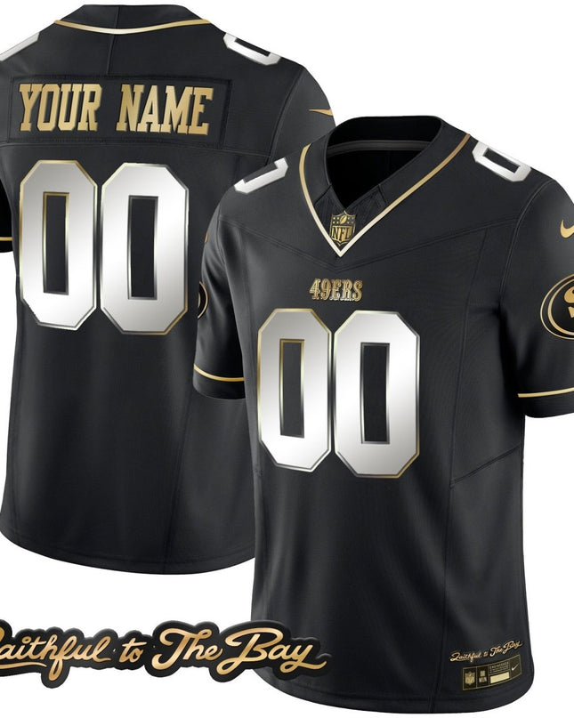 49ers Faithful To The Bay Patch Vapor Custom Jersey V3 - All Stitched SF49_KDZ - KINDOZY