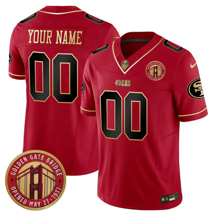 49ers Golden Gate Bridge Patch Vapor Limited Custom Jersey - All Stitched SF49_KDZ - KINDOZY