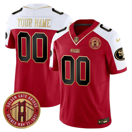 49ers Golden Gate Bridge Patch Vapor Limited Custom Jersey - All Stitched SF49_KDZ - KINDOZY