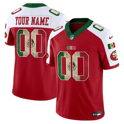 49ers Mexico Vapor Limited Custom Jersey V4 - All Stitched SF49_KDZ - KINDOZY