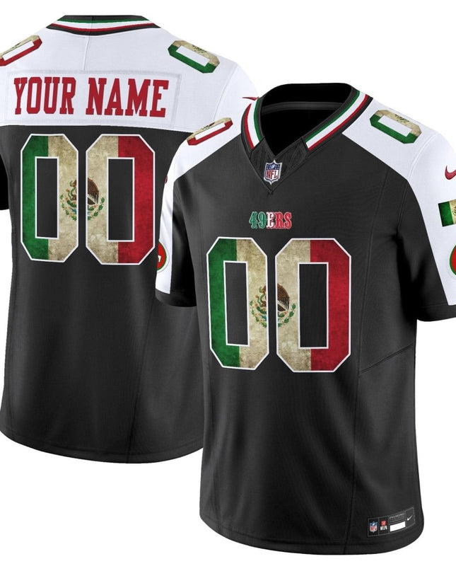 49ers Mexico Vapor Limited Custom Jersey V4 - All Stitched SF49_KDZ - KINDOZY