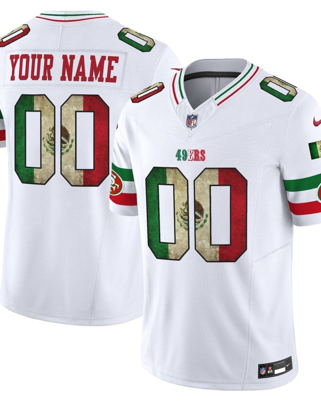49ers Mexico Vapor Limited Custom Jersey V4 - All Stitched SF49_KDZ - KINDOZY