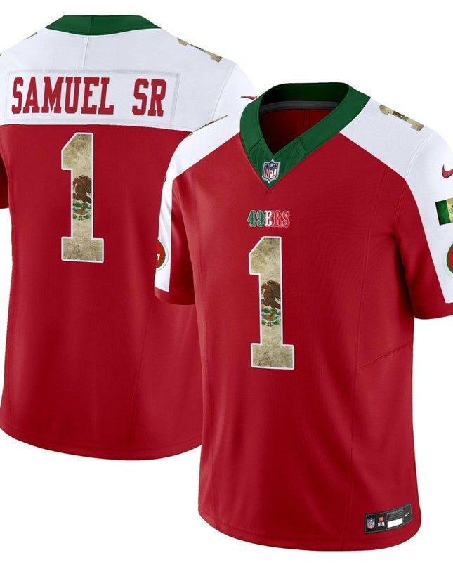 49ers Mexico Vapor Limited Jersey V4 - All Stitched SF49_KDZ - KINDOZY