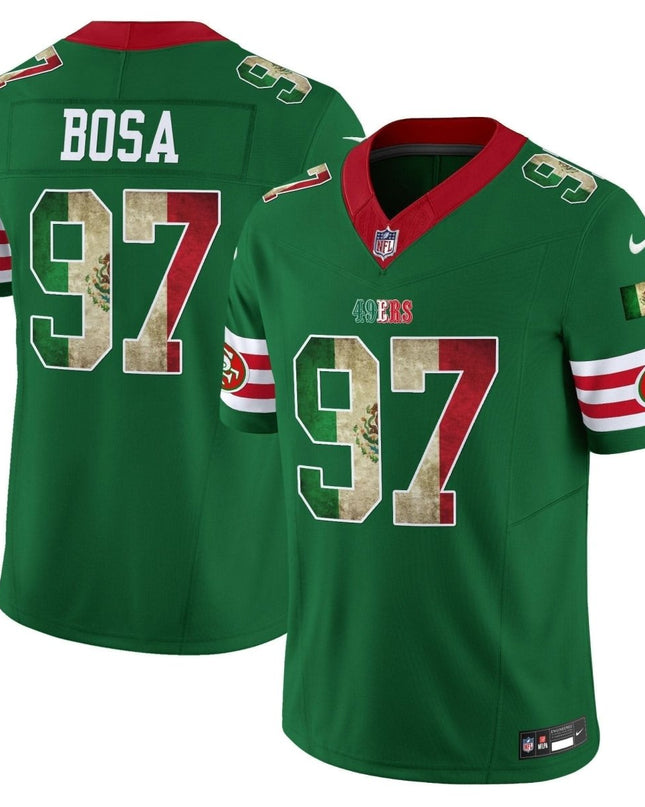 49ers Mexico Vapor Limited Jersey V4 - All Stitched SF49_KDZ - KINDOZY