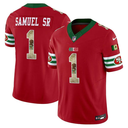 49ers Mexico Vapor Limited Jersey V4 - All Stitched SF49_KDZ - KINDOZY