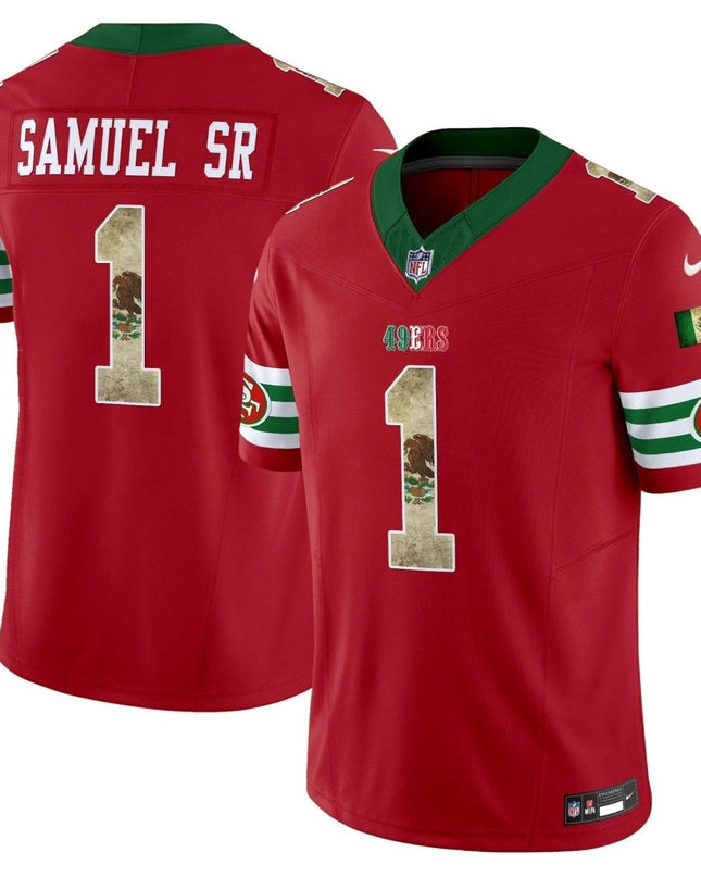49ers Mexico Vapor Limited Jersey V4 - All Stitched SF49_KDZ - KINDOZY