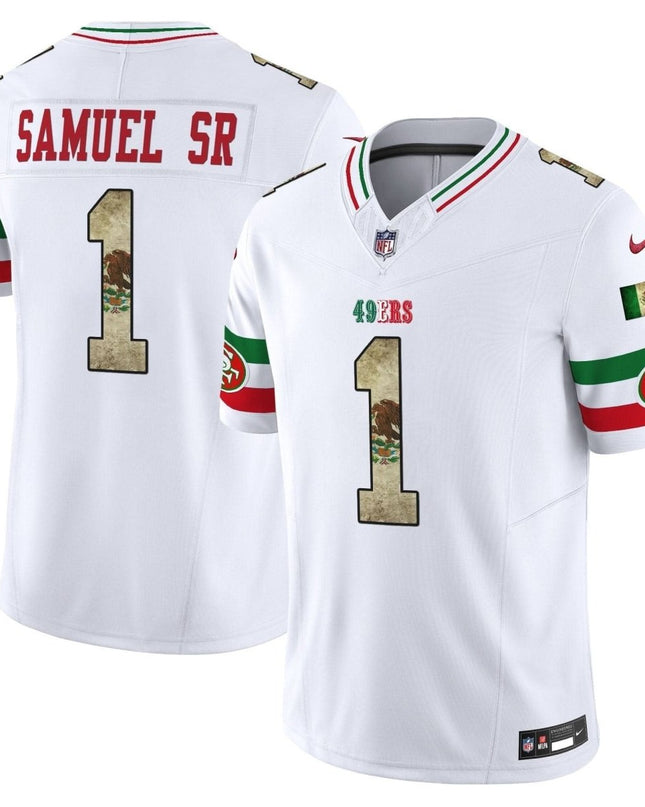 49ers Mexico Vapor Limited Jersey V4 - All Stitched SF49_KDZ - KINDOZY