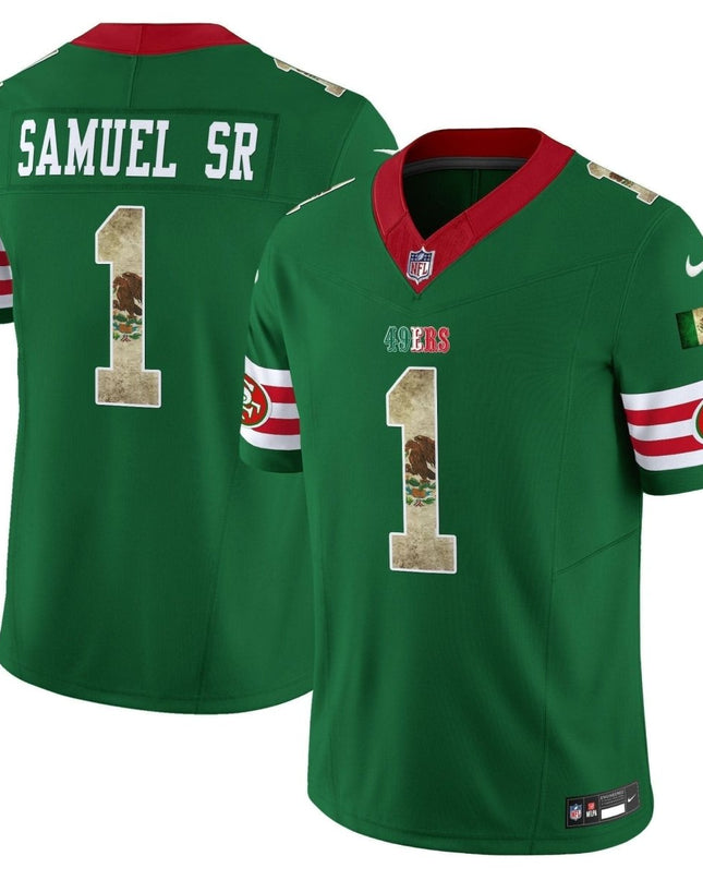 49ers Mexico Vapor Limited Jersey V4 - All Stitched SF49_KDZ - KINDOZY