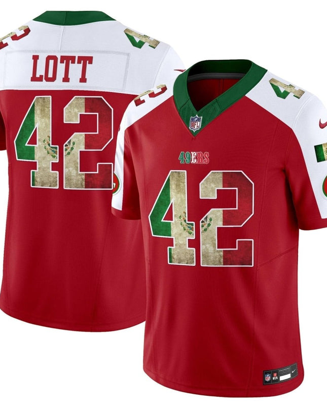 49ers Mexico Vapor Limited Jersey V4 - All Stitched SF49_KDZ - KINDOZY