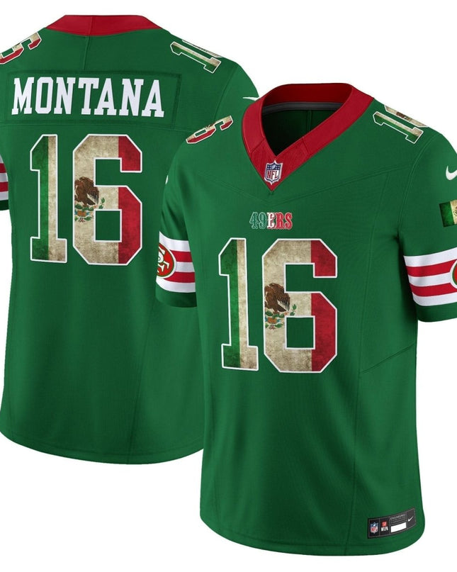 49ers Mexico Vapor Limited Jersey V4 - All Stitched SF49_KDZ - KINDOZY