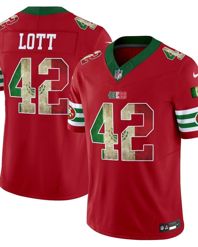 49ers Mexico Vapor Limited Jersey V4 - All Stitched SF49_KDZ - KINDOZY