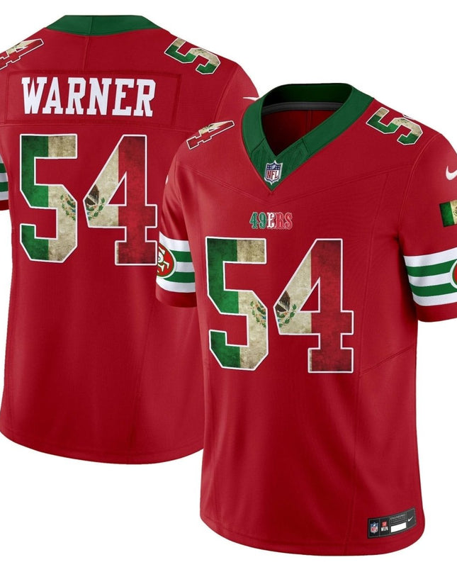 49ers Mexico Vapor Limited Jersey V4 - All Stitched SF49_KDZ - KINDOZY