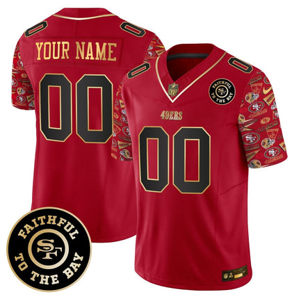 49ers Pattern Style Vapor Limited Custom Jersey - All Stitched SF49_KDZ - KINDOZY